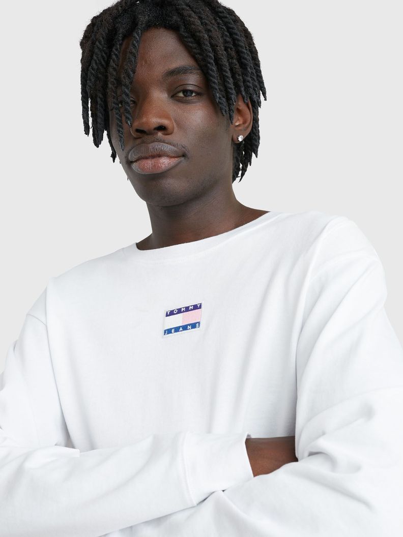 Polera Relaxed Universitaria Blanco Tommy Jeans-3