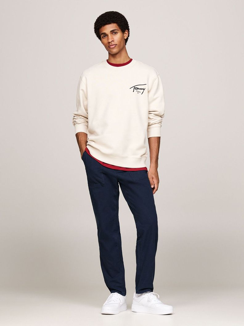 Polerón Con Logo Signature Beige Tommy Jeans-1