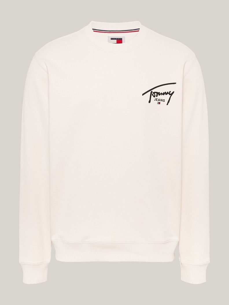 Polerón Con Logo Signature Beige Tommy Jeans-4