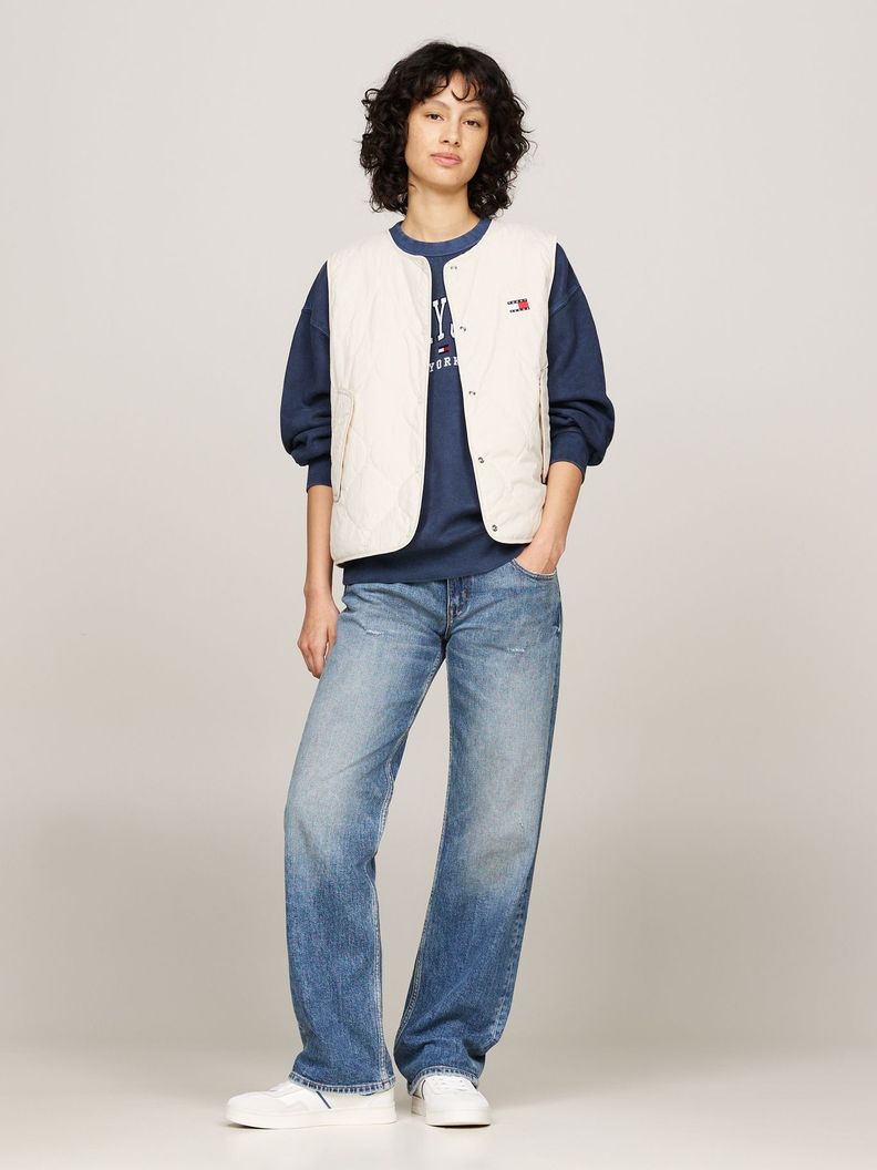 Chaqueta Vest Quilted Con Logo Beige Tommy Hilfiger-1