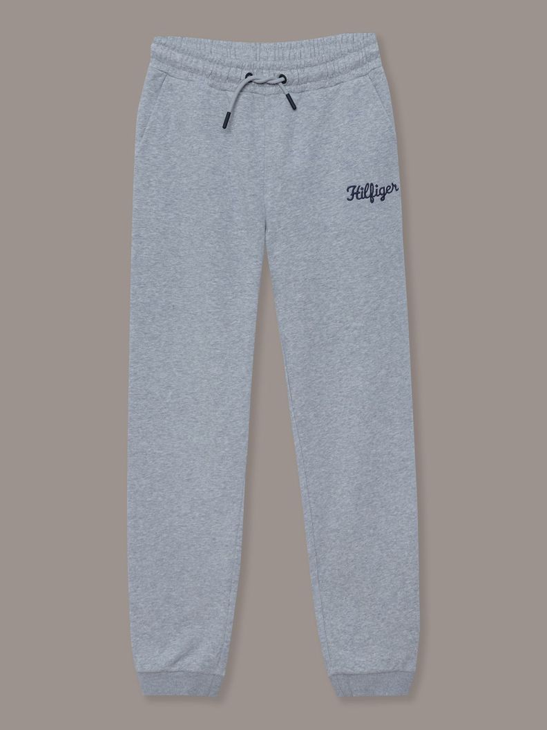 Joggers De Niña Terry Con Logo Gris Tommy Hilfiger-0