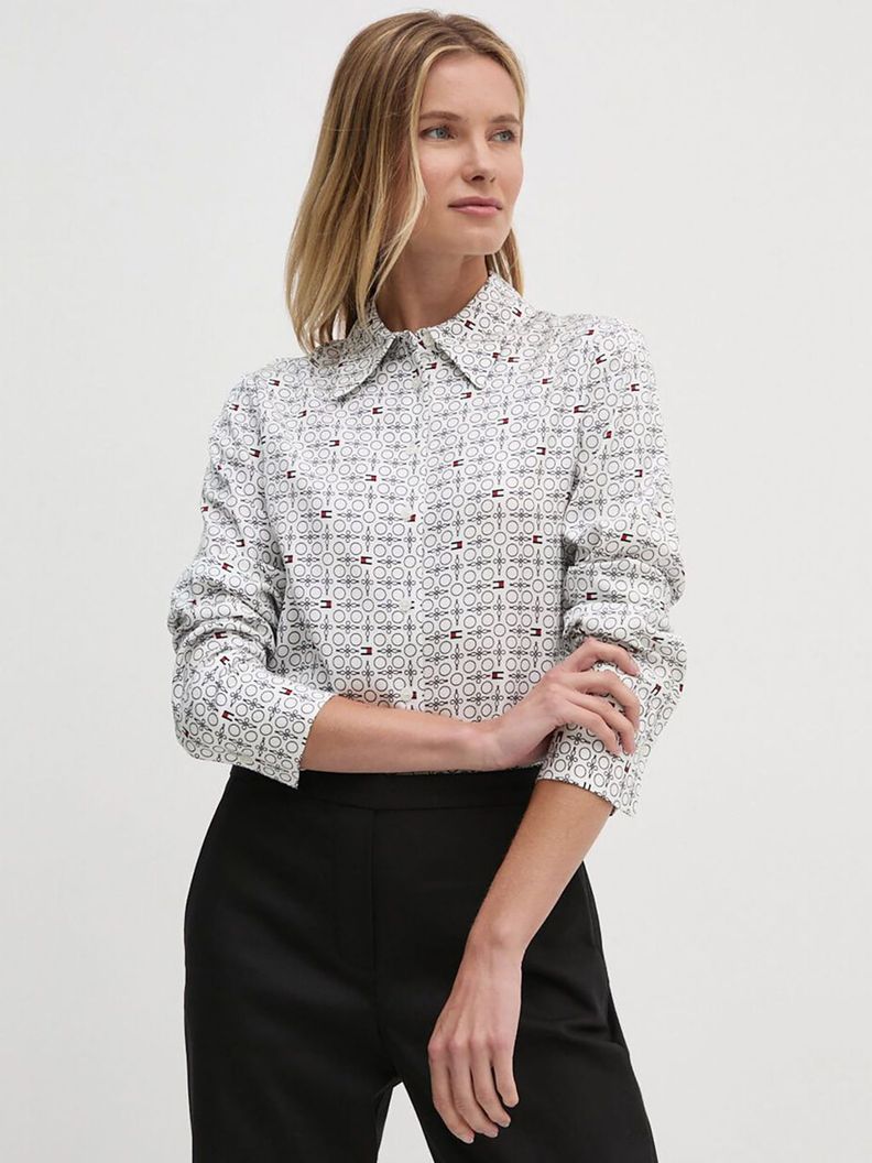Camisa Fluid De Viscosa Rayas Multicolor Tommy Hilfiger-0