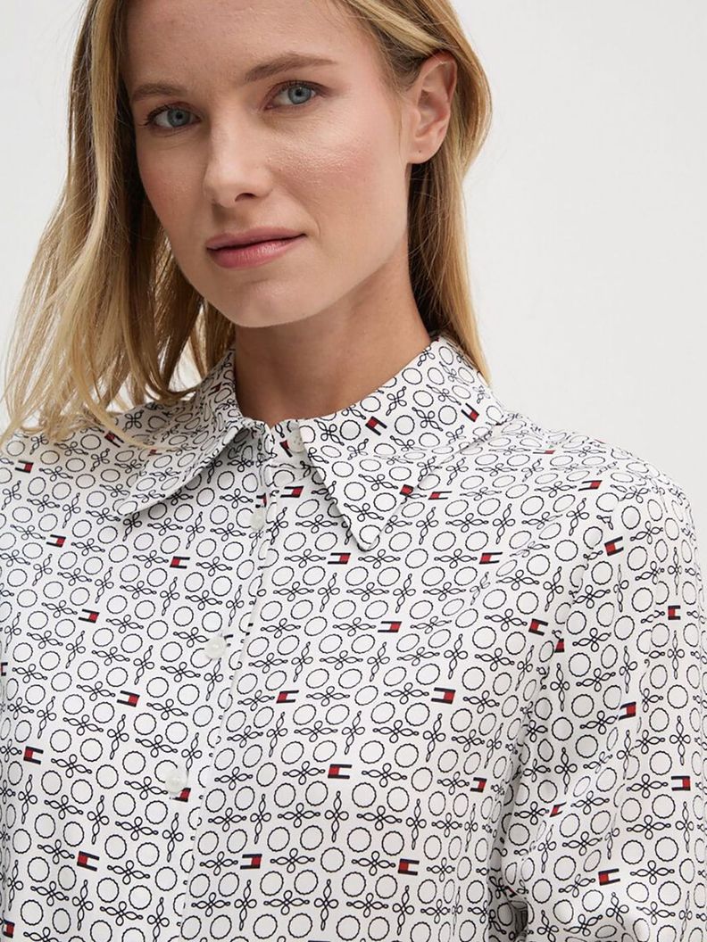 Camisa Fluid De Viscosa Rayas Multicolor Tommy Hilfiger-2