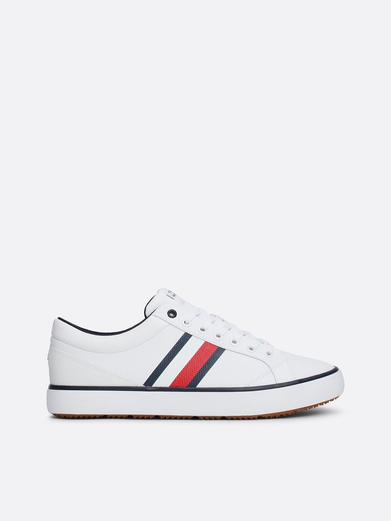 Zapatillas Core Stripe De Cuero Blanco Tommy Hilfiger-4