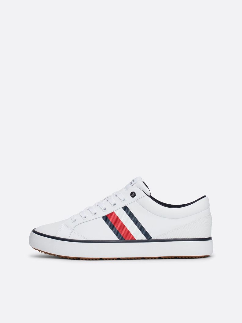 Zapatillas Core Stripe De Cuero Blanco Tommy Hilfiger-5