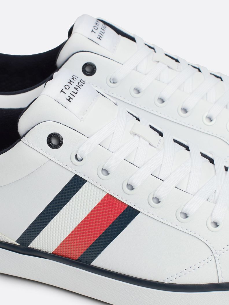 Zapatillas Core Stripe De Cuero Blanco Tommy Hilfiger-6