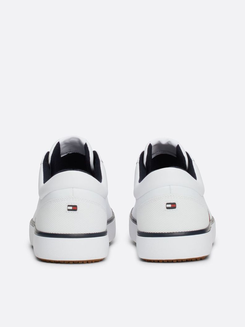 Zapatillas Core Stripe De Cuero Blanco Tommy Hilfiger-7