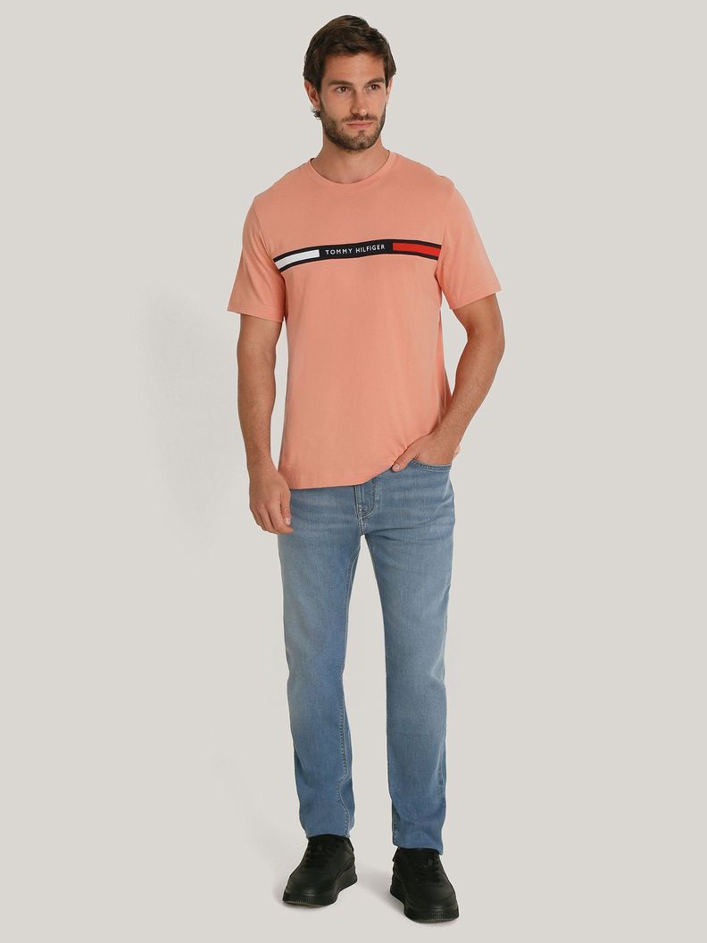 Polera Chest Insert Logo Rosado Tommy Hilfiger-1