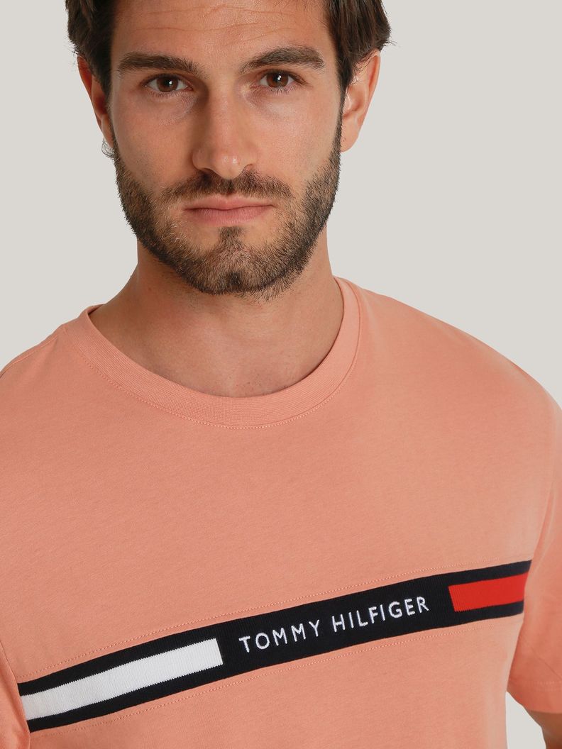 Polera Chest Insert Logo Rosado Tommy Hilfiger-3