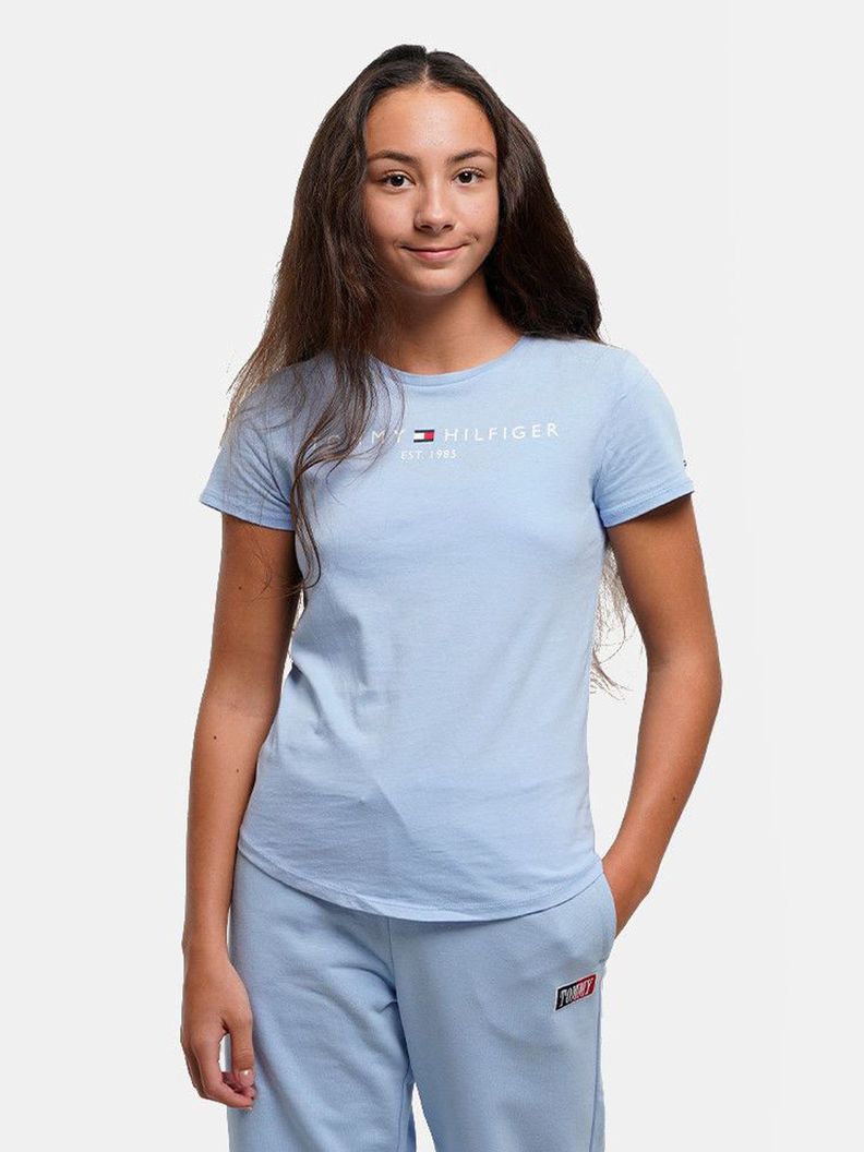 Polera Essential Organic Cotton Celeste Tommy Hilfiger-0