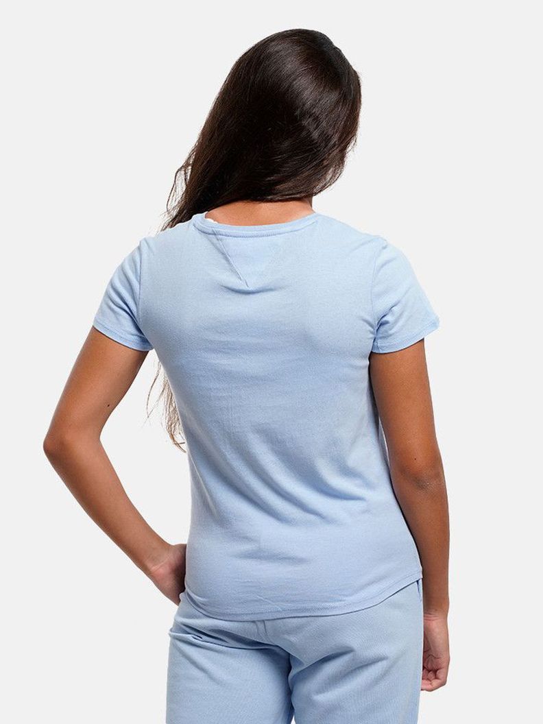 Polera Essential Organic Cotton Celeste Tommy Hilfiger-2