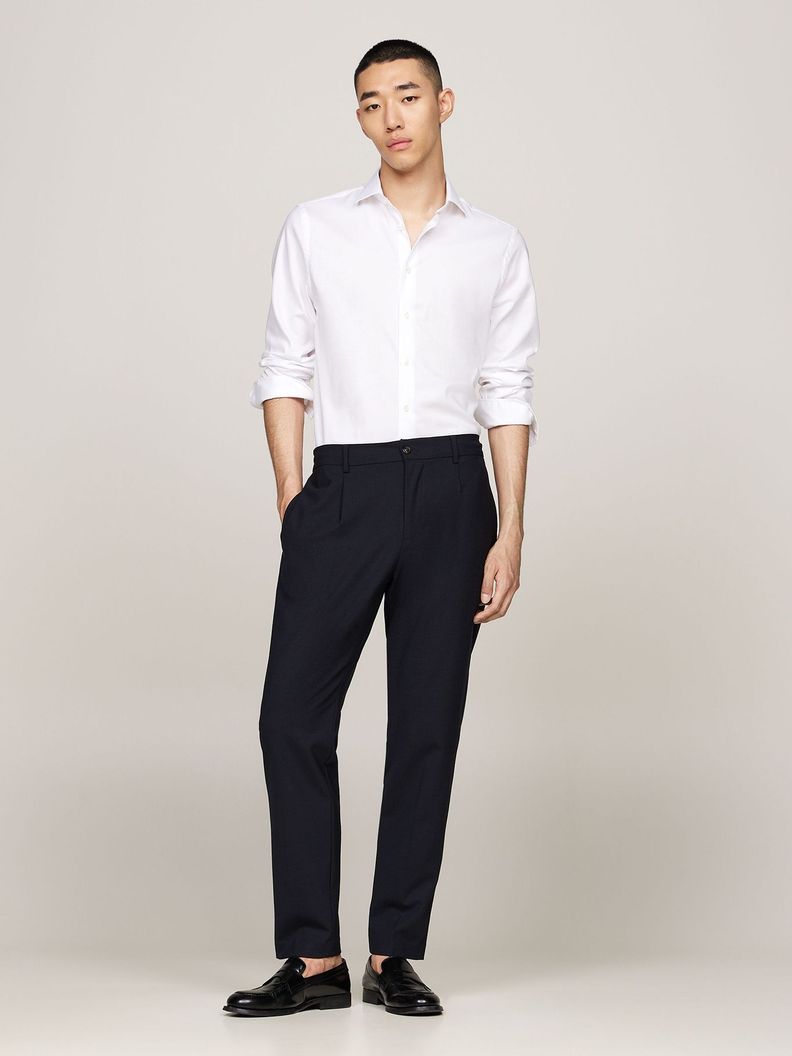 Camisa En Tejido Dobby Slim Fit Blanco Tommy Hilfiger-1