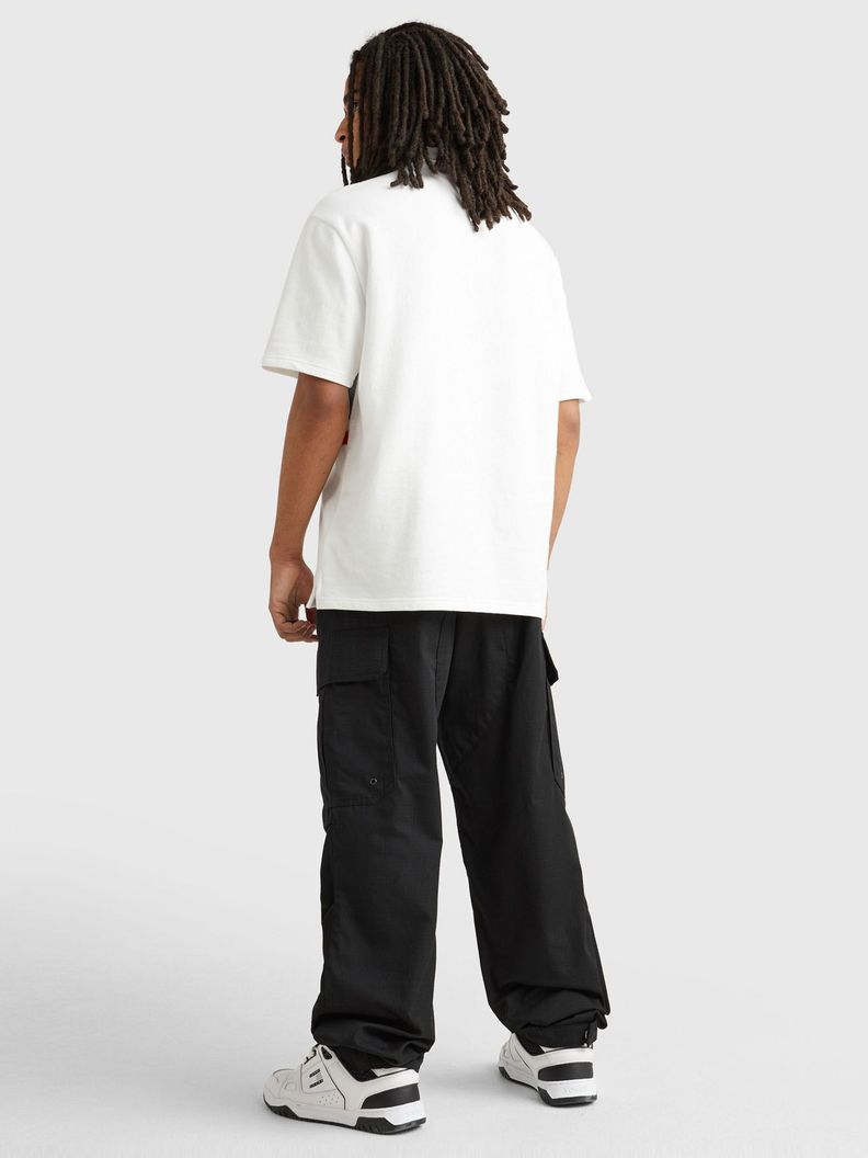 Polo Oversize Rugby Color Block Blanco Tommy Jeans-2