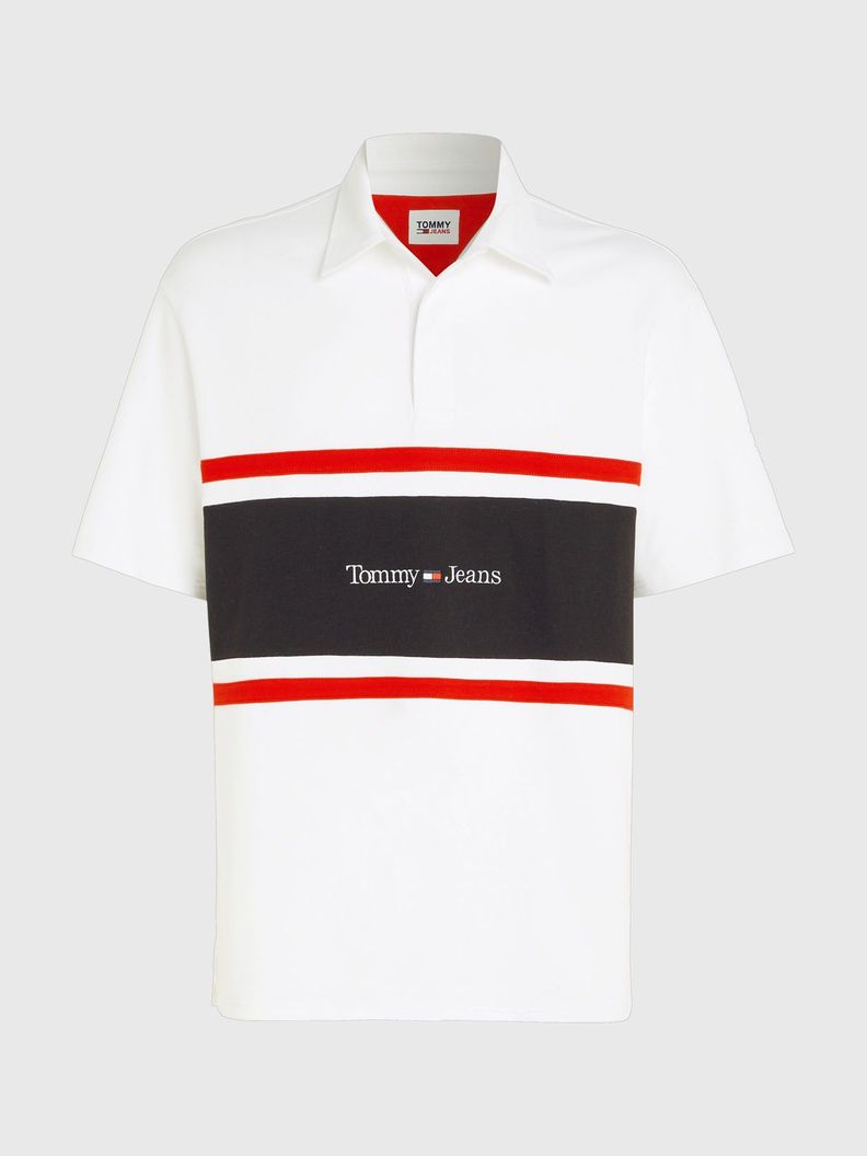 Polo Oversize Rugby Color Block Blanco Tommy Jeans-4