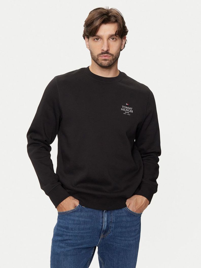 Polerón Stack Con Logo En Pecho Negro Tommy Hilfiger-0