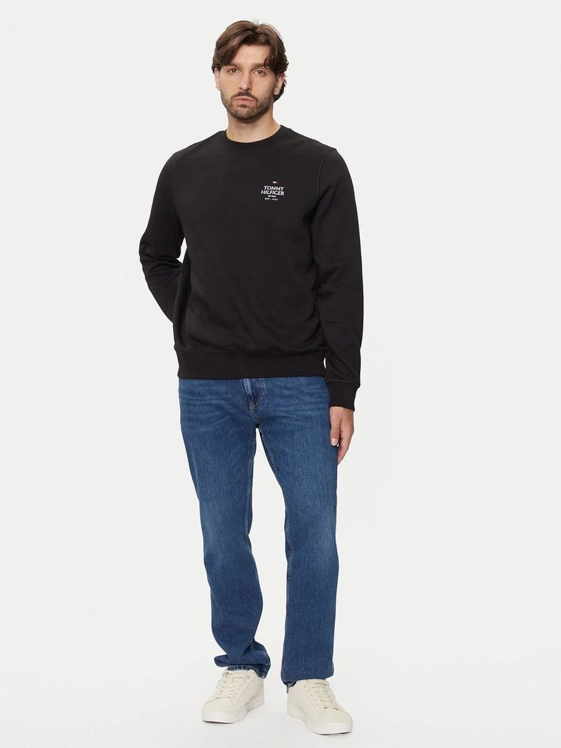 Polerón Stack Con Logo En Pecho Negro Tommy Hilfiger-1