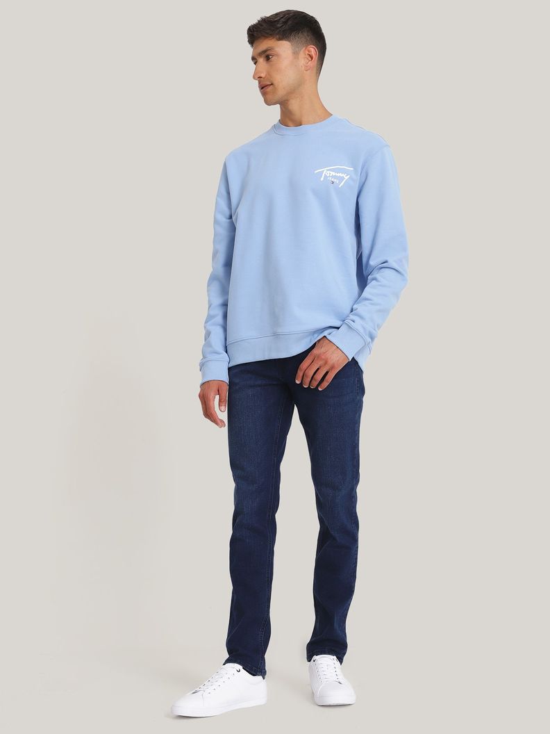 Polerón Con-Logo Signature Azul Tommy Jeans-1