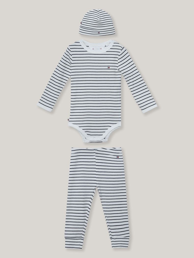 Set De 3 Piezas Para Bebe Blanco Tommy Hilfiger-0