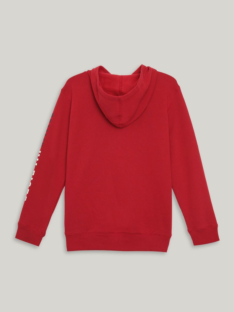 Polerón Hoodie De Niño Solid Script Rojo Tommy Hilfiger-1