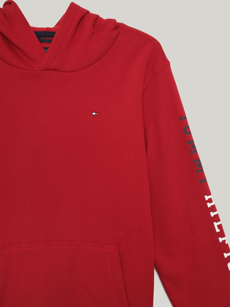 Polerón Hoodie De Niño Solid Script Rojo Tommy Hilfiger-2