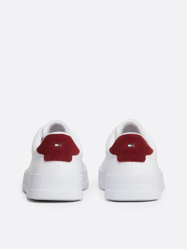Zapatillas Court Cuero Con Logo Blanco Tommy Hilfiger-1