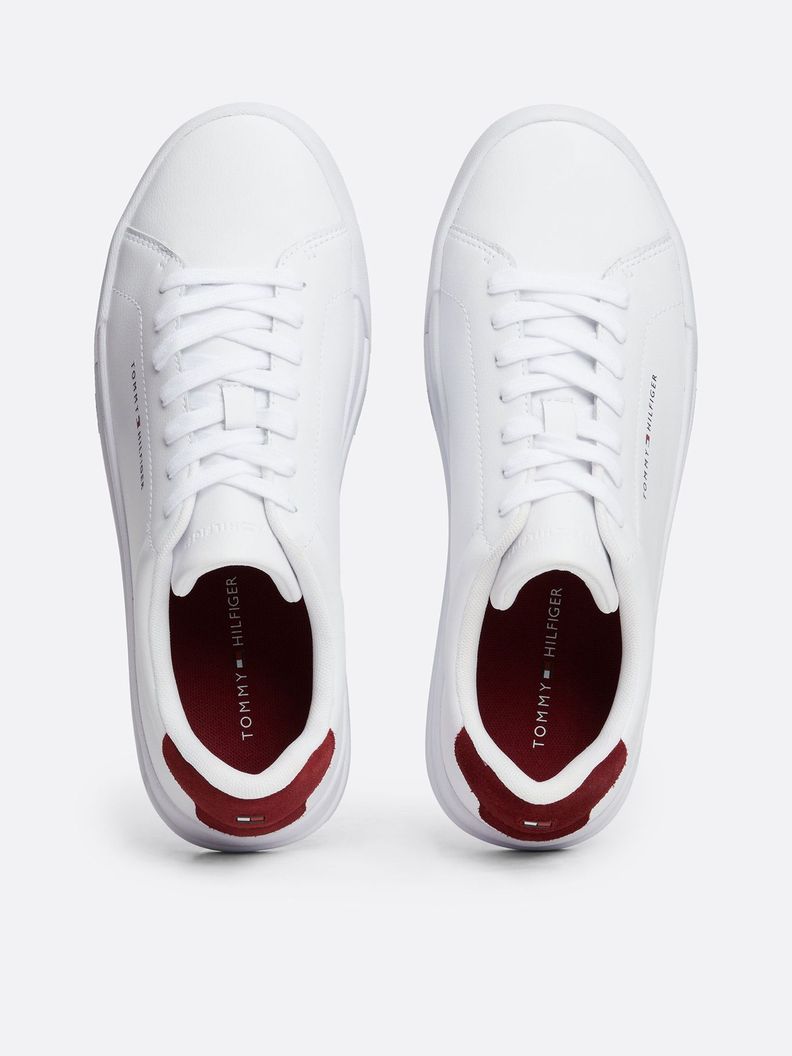 Zapatillas Court Cuero Con Logo Blanco Tommy Hilfiger-2