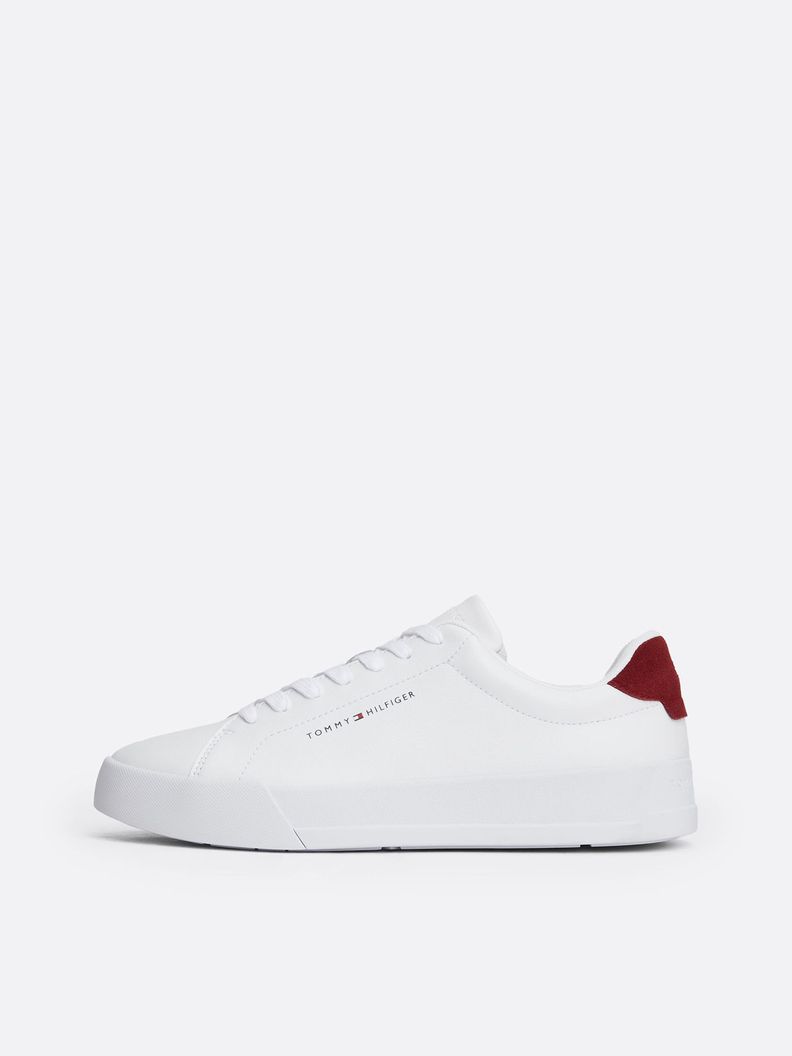 Zapatillas Court Cuero Con Logo Blanco Tommy Hilfiger-5
