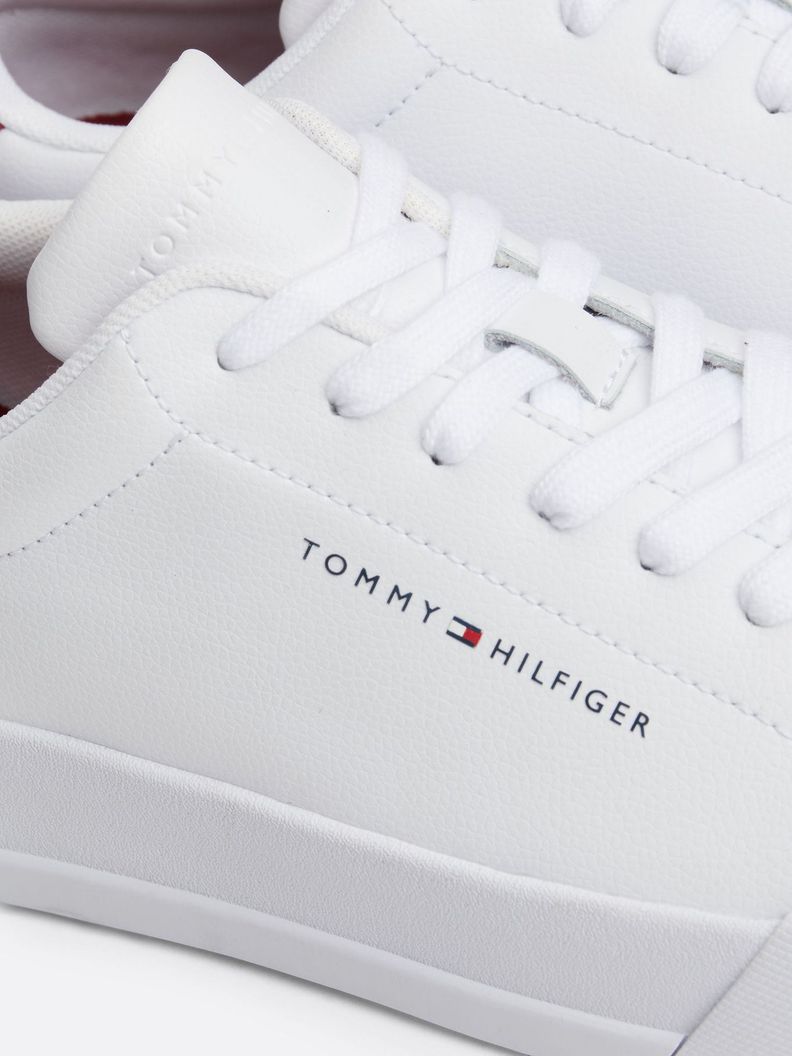 Zapatillas Court Cuero Con Logo Blanco Tommy Hilfiger-6