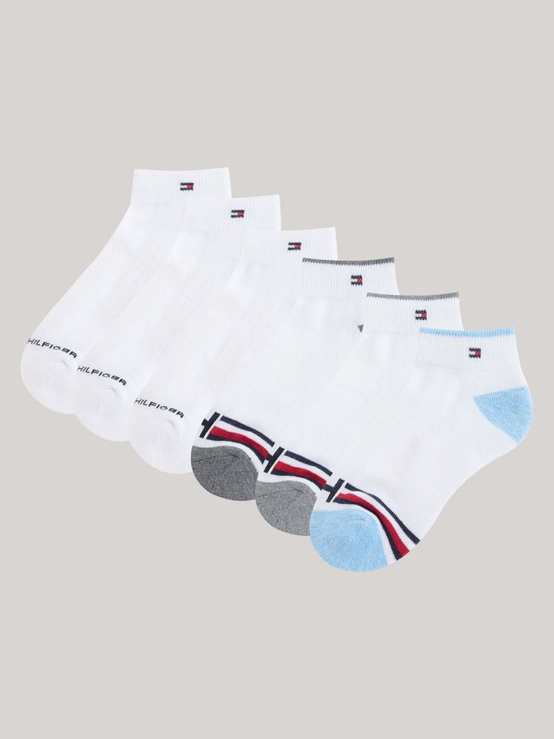 Pack De 6 Calcetines Athlet Quarter Gris Tommy Hilfiger-0