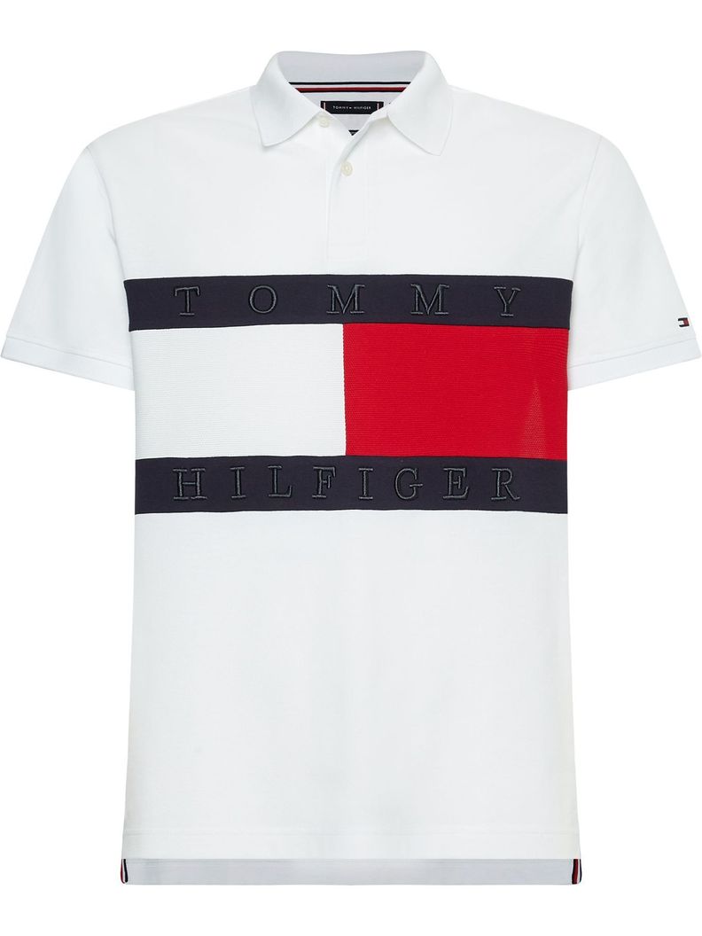 Polo Structure Flag  Blanco Tommy Hilfiger