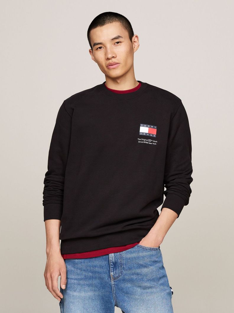 Polerón Con Logo Flag Negro Tommy Jeans-0