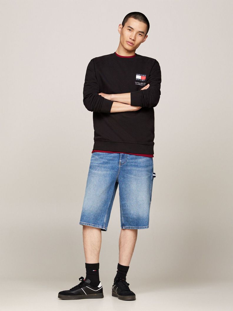 Polerón Con Logo Flag Negro Tommy Jeans-1