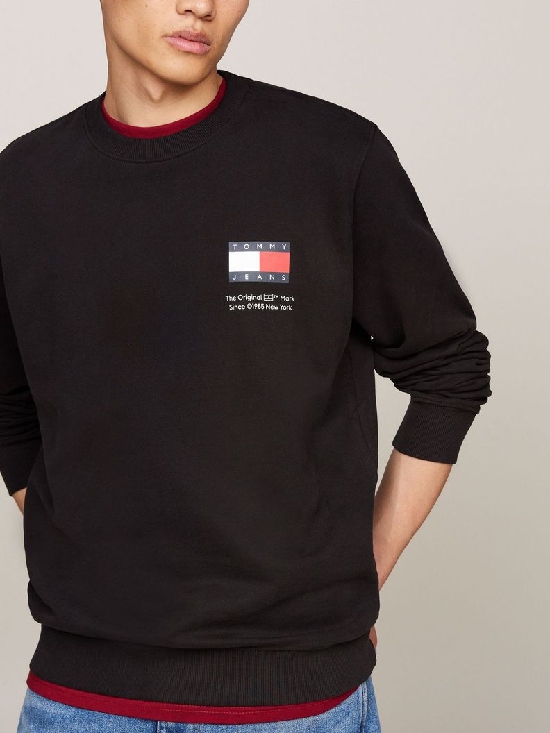 Polerón Con Logo Flag Negro Tommy Jeans-3