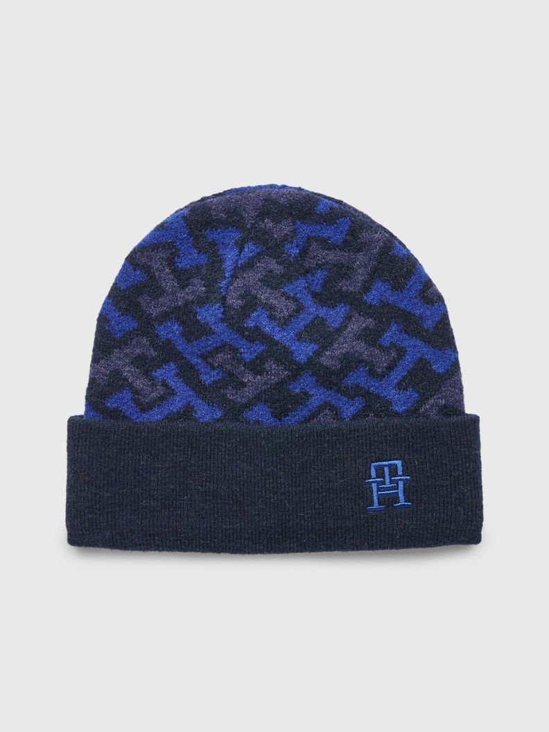 Gorro Iconic Monogram Azul Tommy Hilfiger