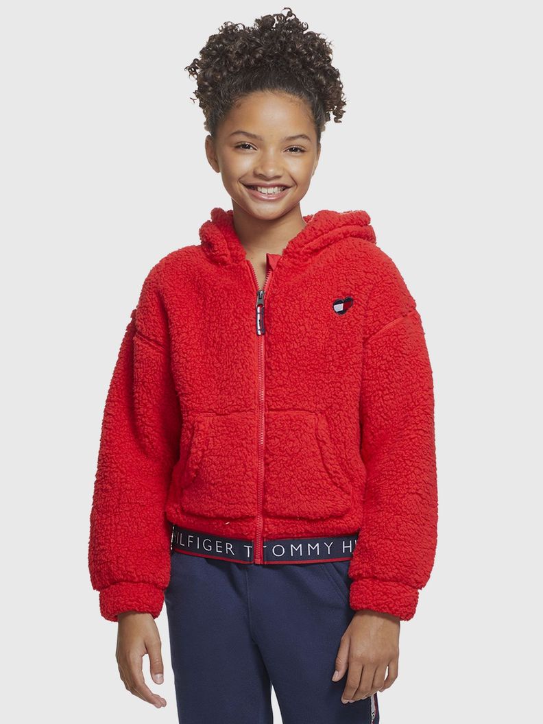 Polerón Hoodie Sherpa Solid Rojo Tommy Hilfiger-0