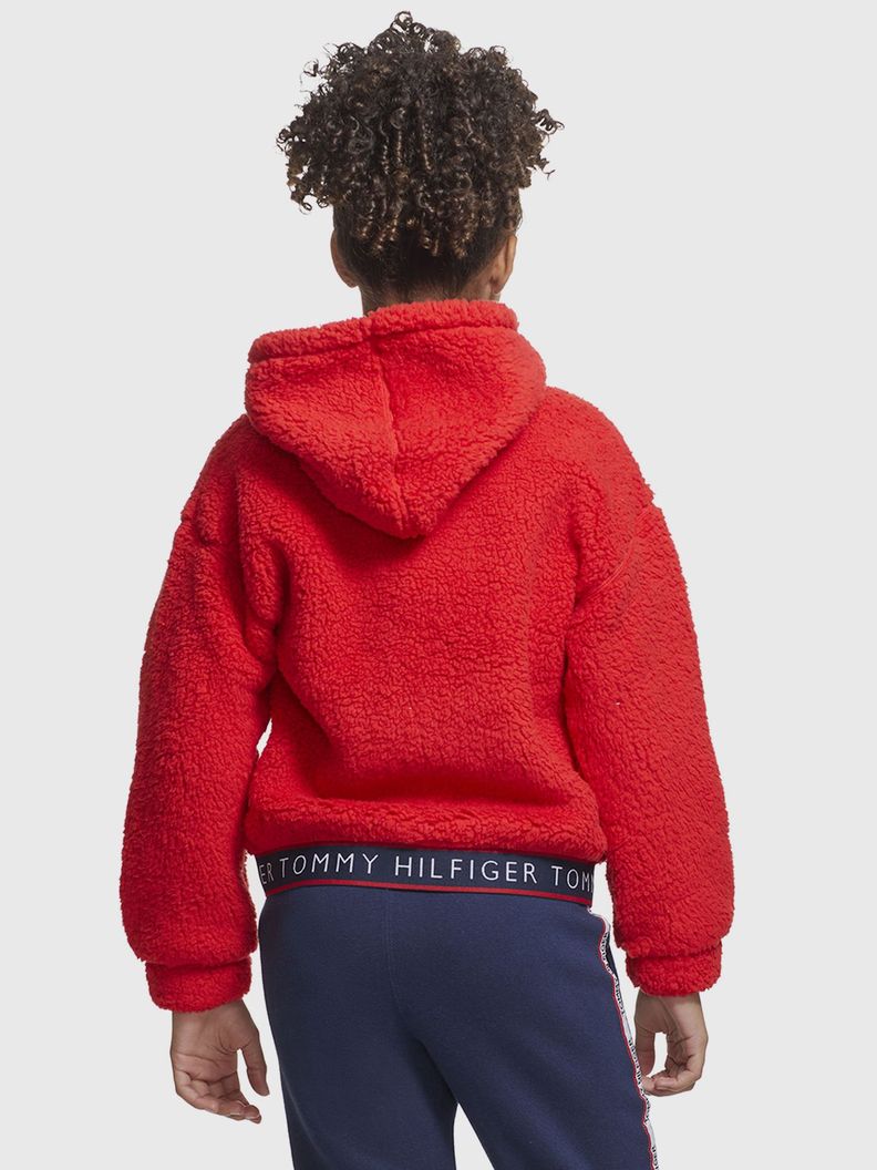 Polerón Hoodie Sherpa Solid Rojo Tommy Hilfiger-3
