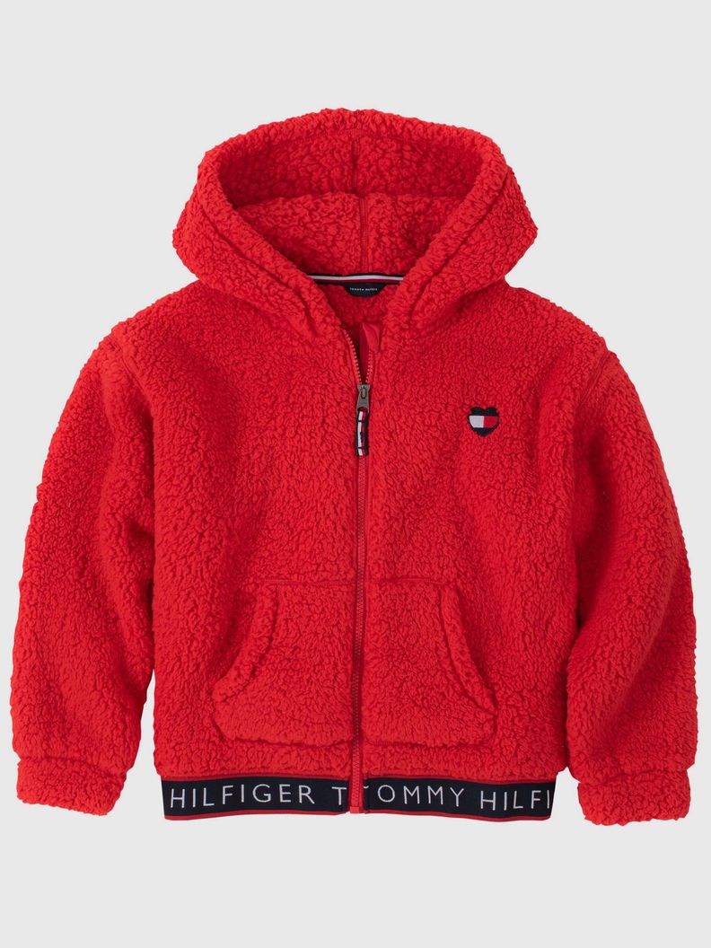 Polerón Hoodie Sherpa Solid Rojo Tommy Hilfiger-4