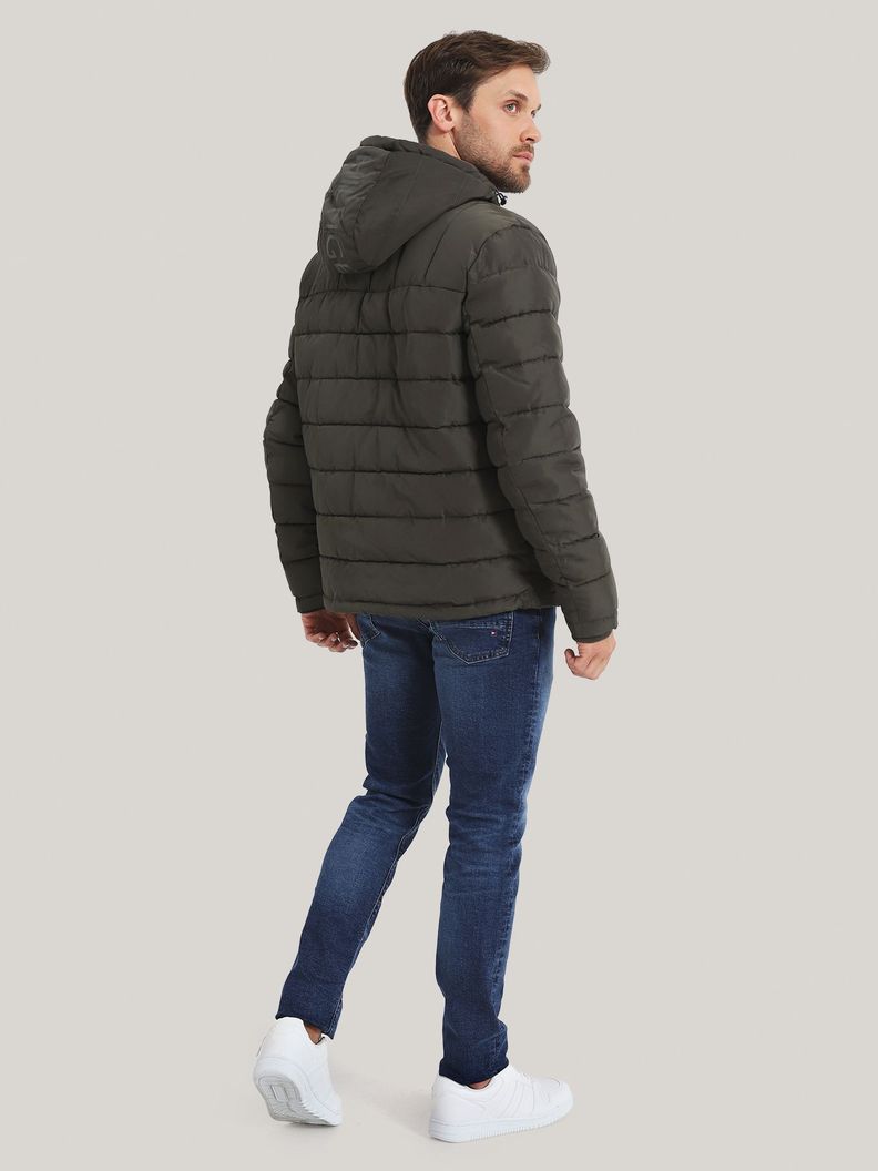 Parka Hoodie Quilted Con Logo Verde Tommy Hilfiger-2