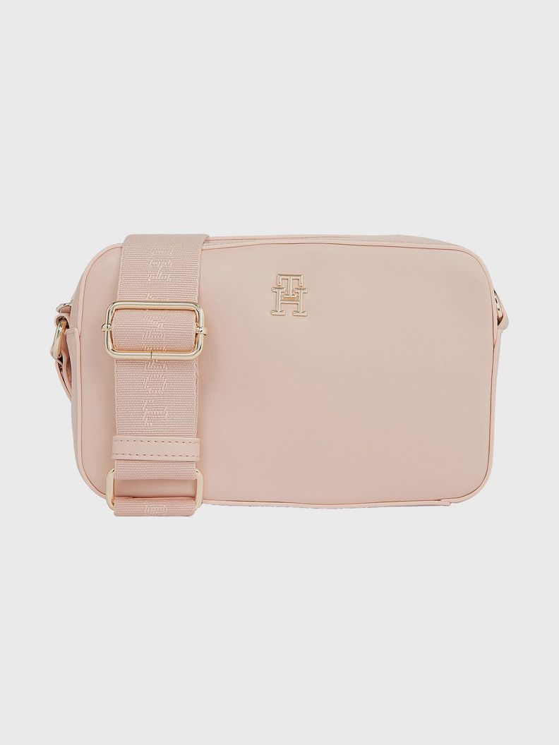 Bandolera Con Logo Metalizado Rosado Tommy Hilfiger-0