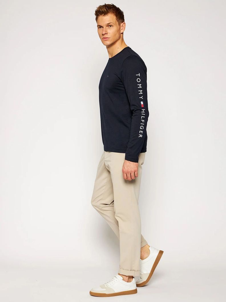 Polera Essential Flag Logo Azul Tommy Hilfiger-1