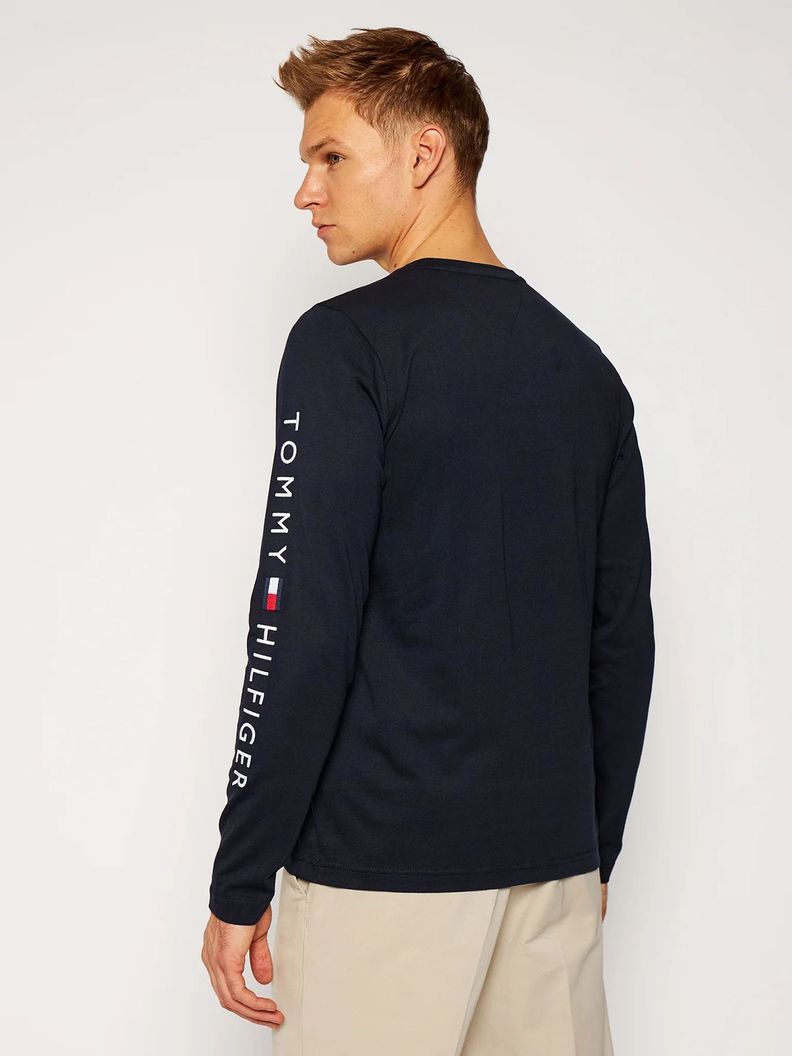 Polera Essential Flag Logo Azul Tommy Hilfiger-2