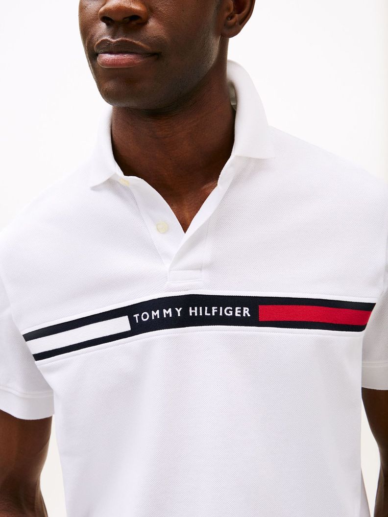 Polo Chest Insert Logo Blanco Tommy Hilfiger-3