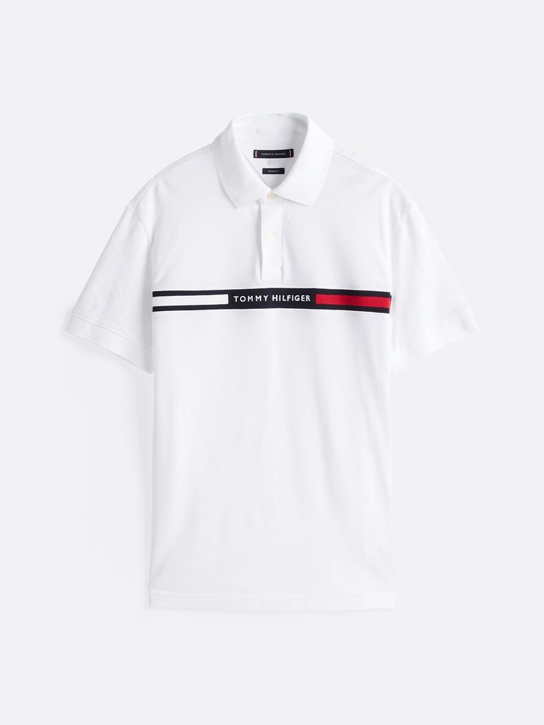 Polo Chest Insert Logo Blanco Tommy Hilfiger-4