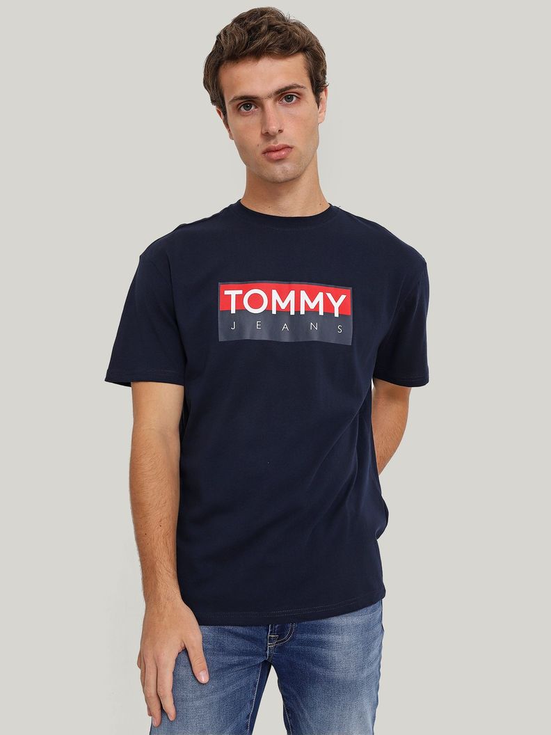 Polera Con Logo Regular Fit Azul Tommy Jeans-0