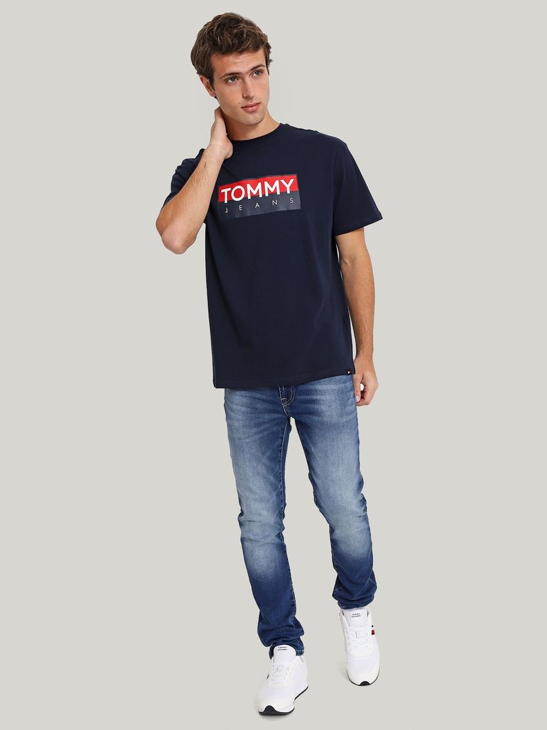 Polera Con Logo Regular Fit Azul Tommy Jeans-1