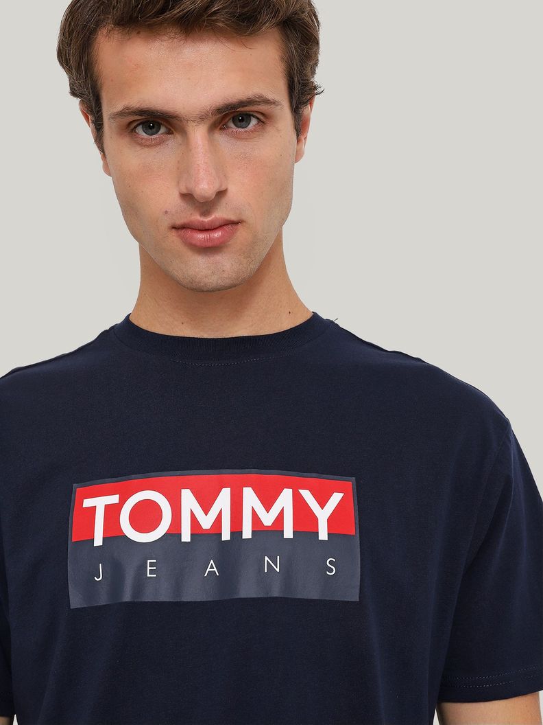 Polera Con Logo Regular Fit Azul Tommy Jeans-3