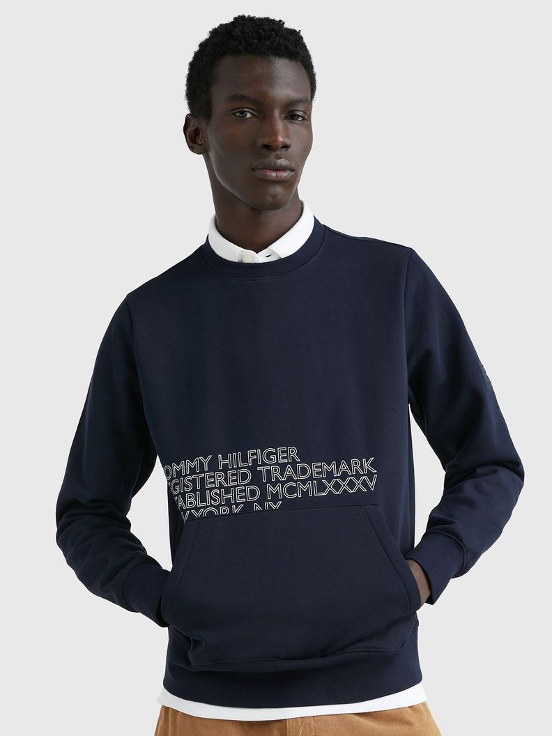 Polerón Flex Relaxed Logo Azul Tommy Hilfiger-0