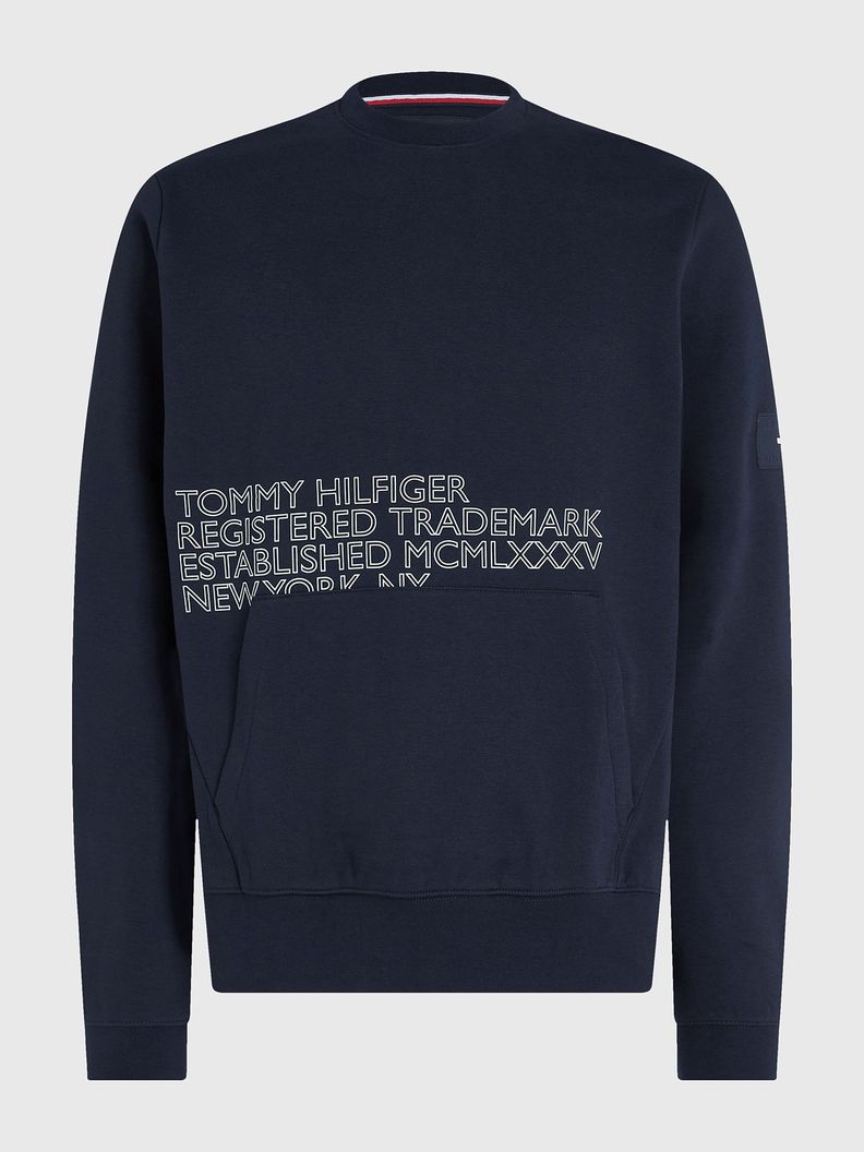 Polerón Flex Relaxed Logo Azul Tommy Hilfiger-4