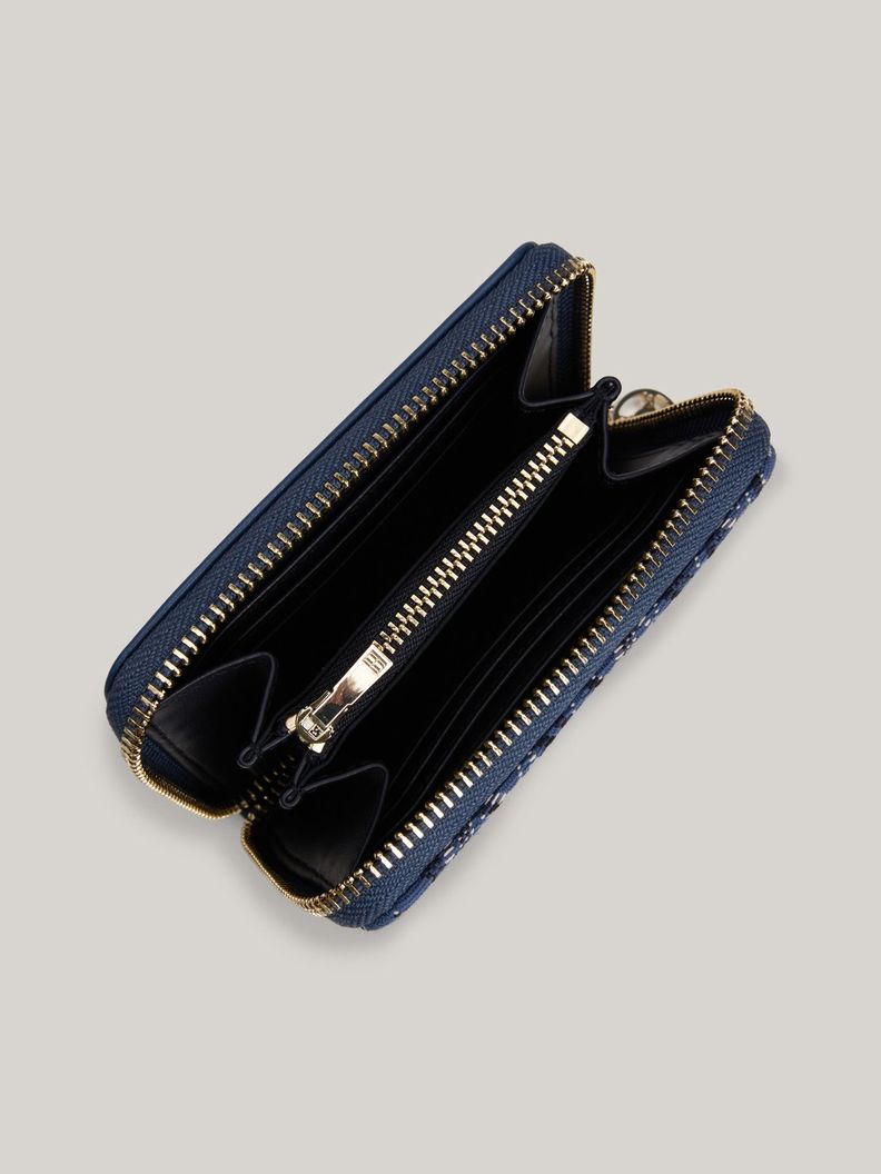 Billetera Diseño Jacquard Cierre Azul Tommy Hilfiger-3