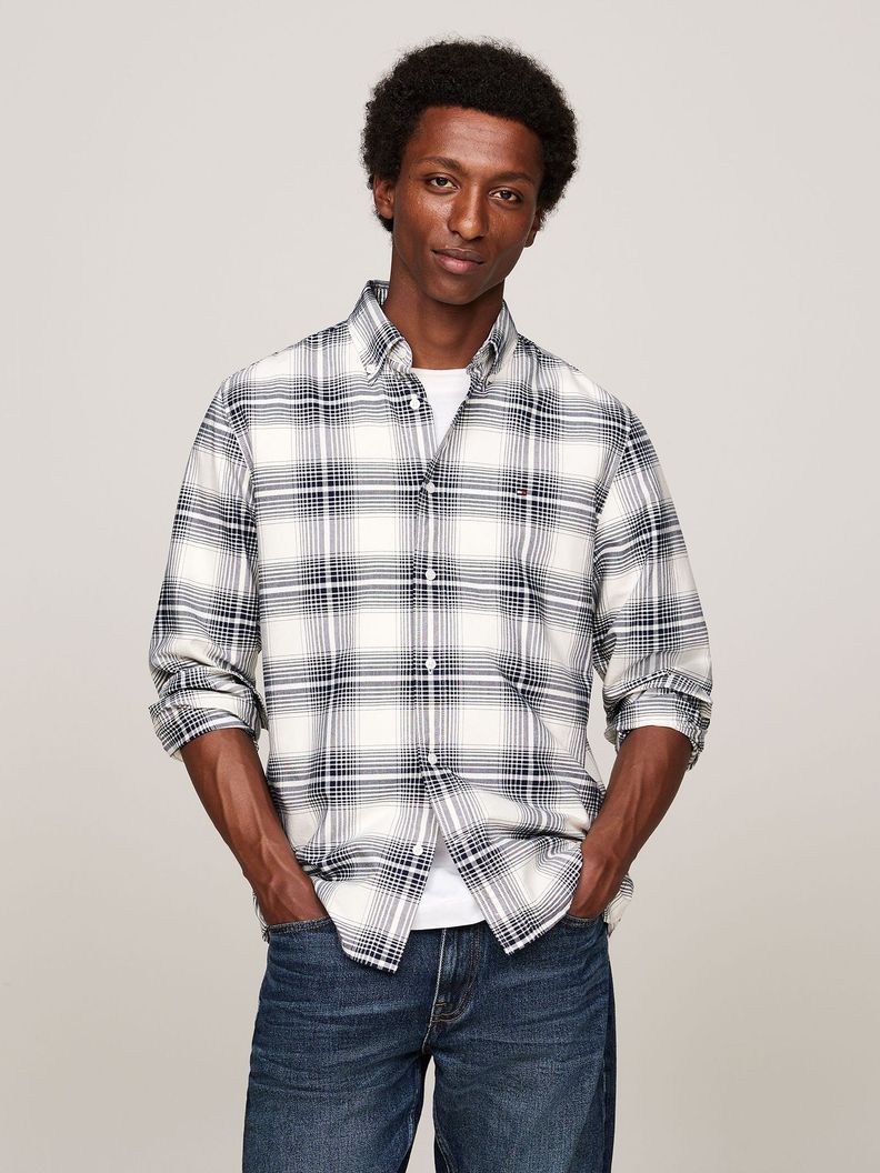Camisa Heritage Oxford A Cuadros Blanco Tommy Hilfiger-0